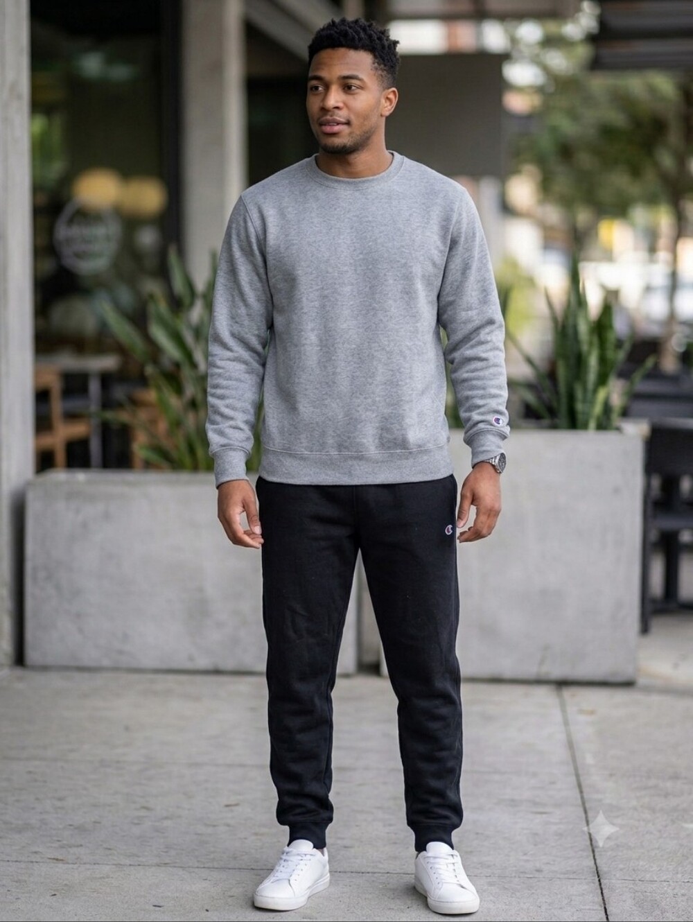 Men's Champion Black Men's Fleece Joggers